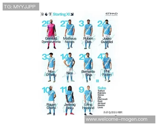 瓜迪奥拉执教曼城球员出场统计B席领衔丁丁福登紧随其后